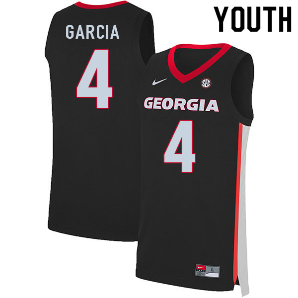 Youth #4 Andrew Garcia Georgia Bulldogs College Basketball Jerseys Sale-Black